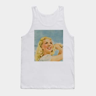 blonde girl smiling Tank Top